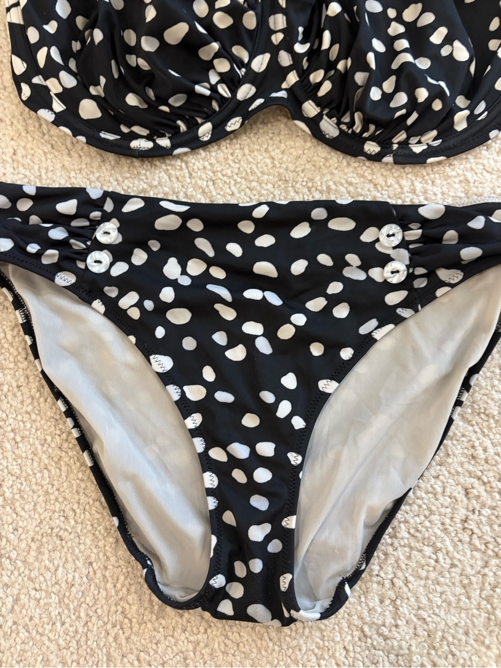 Fantasie Black & White Polka Dot Underwire Bikini - Picture 7 of 8